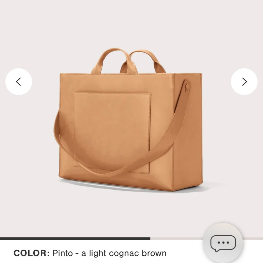 Dagne Dover Pinto Light Cognac Brown Leather Tote